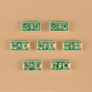 Custom Piece Miniature – United States dollar bills in various denominations custom-printed tile – 3D Print for LEGO minifigure