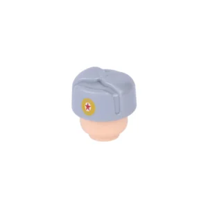 Custom Piece Miniature – Ushanka Red Army military cap for North Korean People's Army (KPA) World War II light grey – 3D Print for LEGO minifigure