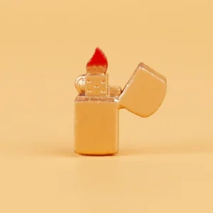 Custom Piece Miniature – Zippo windproof lighter gold – 3D Print for LEGO Minifigure