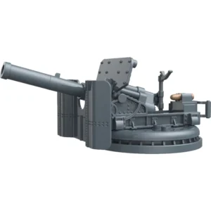 Custom Piece Miniature – heavy caliber deck gun World War II era naval or coastal artillery gun dark grey – 3D Print for LEGO minifigure Custom Piece Miniature – heavy caliber deck gun World War II era naval or coastal artillery gun dark grey – 3D Print for LEGO minifigure