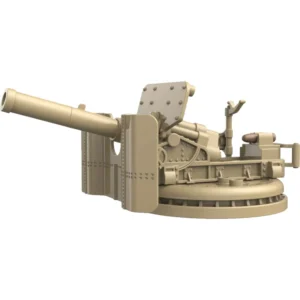 Custom Piece Miniature – heavy caliber deck gun World War II era naval or coastal artillery gun tan or desert sand – 3D Print for LEGO minifigure Custom Piece Miniature – heavy caliber deck gun World War II era naval or coastal artillery gun tan or desert sand – 3D Print for LEGO minifigure