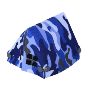 Custom Piece Miniature – large A-frame tent printed with a modern blue camouflage camouflage pattern – 3D Print for LEGO minifigure