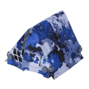 Custom Piece Miniature – large A-frame tent printed with a modern digital blue camouflage pattern – 3D Print for LEGO minifigure