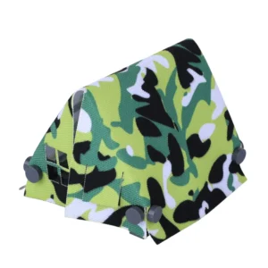 Custom Piece Miniature – large A-frame tent printed with a stylized, bright green camouflage pattern – 3D Print for LEGO minifigure