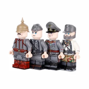 Minifigure - German soldiers and a high-ranking officer from the World War I and World War II (LEGO Compatible)