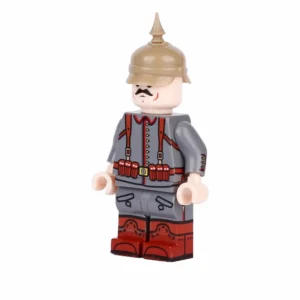 Minifigure - Prussian infantry soldier German Imperial Army at the outbreak of World War I (LEGO Compatible)