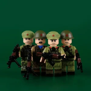Minifigure – soldiers of the Chinese People's Liberation Army (PLA) from the era of the Sino-Vietnamese War (LEGO Compatible) soldiers of the Chinese People’s Liberation Army (PLA) from the era of the Sino-Vietnamese War - Custom Printed Brick Block Figure