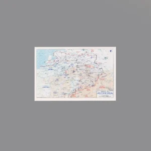 Custom Piece Printed Tile – 1945 Allied campaign in the Ruhr and Elbe regions of Germany military map – 3D Print for LEGO minifigure