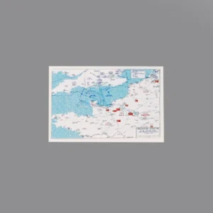 Custom Piece Printed Tile – D-Day (Operation Overlord) military map – 3D Print for LEGO minifigure