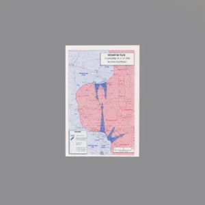 Custom Piece Printed Tile – German attack plan (Operation Citadel Deutscher Angriffsplan) for the 1943 Battle of Kursk military map – 3D Print for LEGO minifigure
