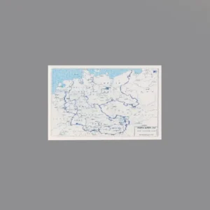 Custom Piece Printed Tile – post-war Europe political map – 3D Print for LEGO minifigure