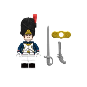 Minifigure - French Officer of the Imperial Guard (specifically an officer of the Old Guard Grenadiers) from the Napoleonic Wars (LEGO Compatible) Minifigure - French Officer of the Imperial Guard (specifically an officer of the Old Guard Grenadiers) from the Napoleonic Wars (LEGO Compatible)