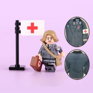 Minifigure - German Red Cross Nurse (DRK-Schwester or Helferin) serving during World War II (LEGO Compatible) Minifigure - German Red Cross Nurse (DRK-Schwester or Helferin) serving during World War II (LEGO Compatible)