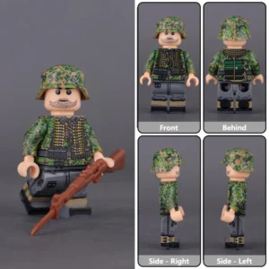 Minifigure - German Waffen-SS Machine Gun Assistant from World War II (LEGO Compatible) Minifigure - German Waffen-SS Machine Gun Assistant from World War II (LEGO Compatible)