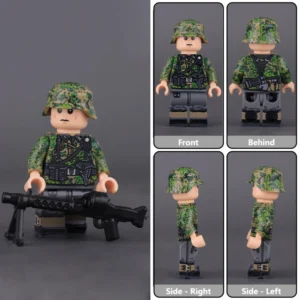 Minifigure - German Waffen-SS Machine Gunner (Maschinengewehrschütze) from World War II (LEGO Compatible) Minifigure - German Waffen-SS Machine Gunner (Maschinengewehrschütze) from World War II (LEGO Compatible)