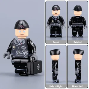 Minifigure - Max Wünsche , a highly decorated commander in the German Waffen-SS armored forces (Panzertruppe) during World War II (LEGO Compatible) Minifigure - Max Wünsche , a highly decorated commander in the German Waffen-SS armored forces (Panzertruppe) during World War II (LEGO Compatible)