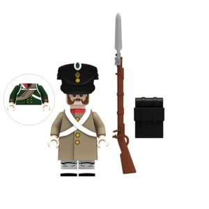 Minifigure - Russian Grenadier of the Napoleonic Wars wearing Greatcoat Winter Dress (LEGO Compatible) Minifigure - Russian Grenadier of the Napoleonic Wars wearing Greatcoat Winter Dress (LEGO Compatible)