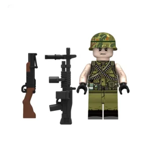 Minifigure – U.S. Army Grunt infantryman wearing an M1 Helmet from the Vietnam War (LEGO Compatible) Minifigure – U.S. Army Grunt infantryman wearing an M1 Helmet from the Vietnam War (LEGO Compatible)