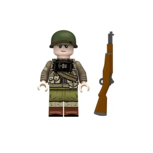 Minifigure – U.S. Army Ranger Rifleman equipped for the D-Day invasion of Normandy from World War II (LEGO Compatible)