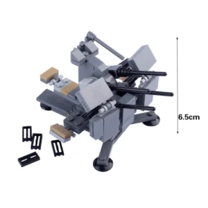 Custom Piece Miniature – German 2 cm Flakvierling 38 Anti-Aircraft Gun – 3D Print for LEGO minifigure