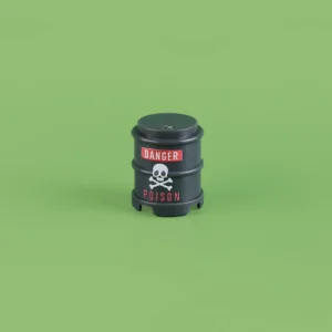 Custom Piece Miniature – Grey Poison Toxic Waste Barrel – 3D Print for LEGO Minifigure Custom Piece Miniature – Grey Poison Toxic Waste Barrel – 3D Print for LEGO Minifigure
