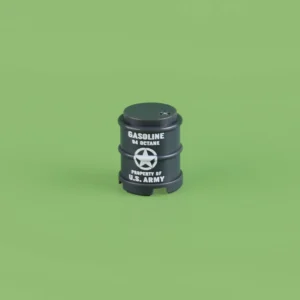 Custom Piece Miniature – Grey U.S. Army Gasoline Drum (84 Octane) – 3D Print for LEGO Minifigure Custom Piece Miniature – Grey U.S. Army Gasoline Drum (84 Octane) – 3D Print for LEGO Minifigure