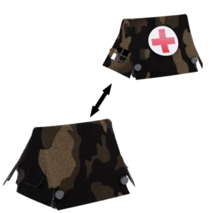 Custom Piece Miniature – Large Dark Camouflage Medical Tent – 3D Print for LEGO minifigure