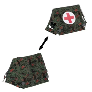 Custom Piece Miniature – Large German Erbsenmuster (Pea Dot) Camouflage Medical Tent (SpringSummer Variant) – 3D Print for LEGO minifigure