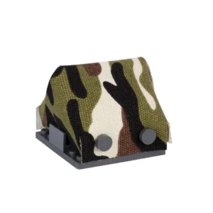 Custom Piece Miniature – Woodland Camouflage Pup Tent – 3D Print for LEGO minifigure