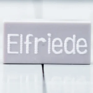 Custom Printed tile – German A7V Tank Elfriede Nameplate Tile – 3D Print Miniature for LEGO minifigure Custom Printed tile – German A7V Tank Elfriede Nameplate Tile – 3D Print Miniature for LEGO minifigure