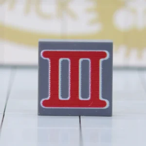 Custom Printed tile – German A7V Tank Tactical Number Tile (Roman Numeral "III") – 3D Print Miniature for LEGO minifigure Custom Printed tile – German A7V Tank Tactical Number Tile (Roman Numeral "III") – 3D Print Miniature for LEGO minifigure
