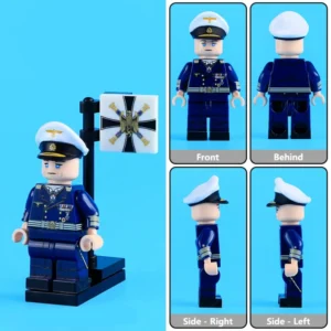 Minifigure - Erich Raeder German Grand Admiral (Großadmiral) (LEGO Compatible)