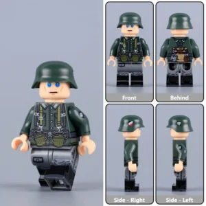 Minifigure - German Wehrmacht Assistant Machine Gunner from the early stages of World War II (LEGO Compatible)
