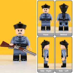 Minifigure – Late Qing Dynasty Soldier (Imperial Regular with Queue) (LEGO Compatible)