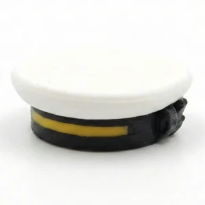 Custom Piece Miniature – British Royal Marines Navy Officer Peaked Cap (white top) – 3D Print for LEGO minifigure Custom Piece Miniature – British Royal Marines Navy Officer Peaked Cap (white top) – 3D Print for LEGO minifigure