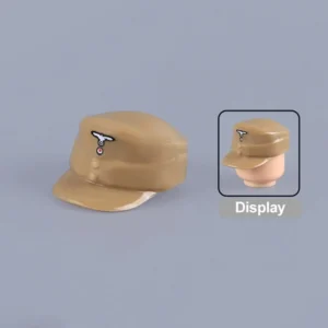 Custom Piece Miniature – German DAK M43 Field Cap (Tropical Cap) Desert Tan – 3D Print for LEGO minifigure Custom Piece Miniature – German DAK M43 Field Cap (Tropical Cap) Desert Tan – 3D Print for LEGO minifigure
