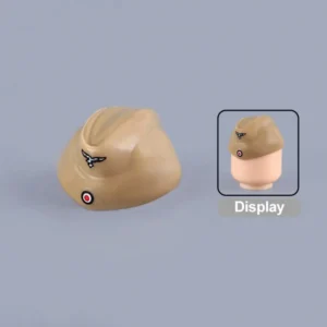 Custom Piece Miniature – German M34M40 Tropical Side Cap Schiffchen (Desert Tan) – 3D Print for LEGO minifigure Custom Piece Miniature – German M34M40 Tropical Side Cap Schiffchen (Desert Tan) – 3D Print for LEGO minifigure