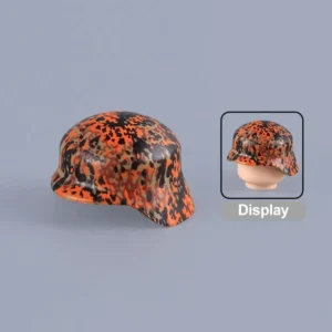 Custom Piece Miniature – German M35M42 Stahlhelm (Autumn Camouflage Pattern) – 3D Print for LEGO minifigure Custom Piece Miniature – German M35M42 Stahlhelm (Autumn Camouflage Pattern) – 3D Print for LEGO minifigure