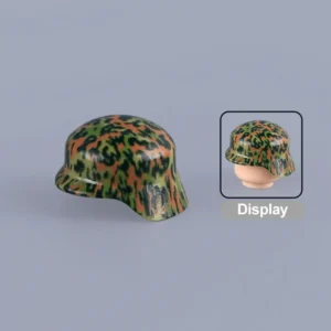 Custom Piece Miniature – German M35M42 Stahlhelm (Oak Leaf Plane Tree Camouflage) – 3D Print for LEGO minifigure Custom Piece Miniature – German M35M42 Stahlhelm (Oak Leaf Plane Tree Camouflage) – 3D Print for LEGO minifigure