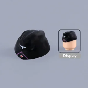 Custom Piece Miniature – German Panzer Side Cap Schiffchen (Black with Pink Soutache) – 3D Print for LEGO minifigure Custom Piece Miniature – German Panzer Side Cap Schiffchen (Black with Pink Soutache) – 3D Print for LEGO minifigure
