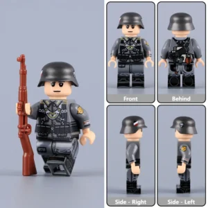 Minifigure - German Feldgendarmerie Private (Enlisted Military Police Soldier) WWII (LEGO Compatible) Minifigure - German Feldgendarmerie Private (Enlisted Military Police Soldier) WWII (LEGO Compatible)
