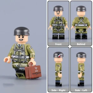Minifigure - German Luftwaffe Paratrooper Sergeant (Fallschirmjäger Unteroffizier) WWII (LEGO Compatible) Minifigure - German Luftwaffe Paratrooper Sergeant (Fallschirmjäger Unteroffizier) WWII (LEGO Compatible)