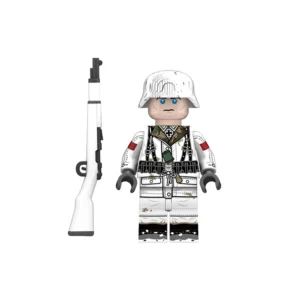 Minifigure - German Wehrmacht Winter Infantryman Rifleman (Equipped with Kar98k Rifle and Iron Cross) WWII (LEGO Compatible) Minifigure - German Wehrmacht Winter Infantryman Rifleman (Equipped with Kar98k Rifle and Iron Cross) WWII (LEGO Compatible)