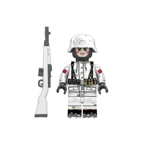 Minifigure - German Wehrmacht Winter Marksman Infantryman (Equipped with Gewehr 43 G43 Semi-Automatic Rifle) WWII (LEGO Compatible) Minifigure - German Wehrmacht Winter Marksman Infantryman (Equipped with Gewehr 43 G43 Semi-Automatic Rifle) WWII (LEGO Compatible)
