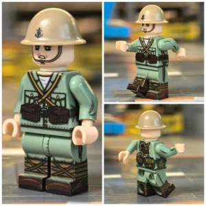 Minifigure – Japanese Imperial Army (IJA) Infantryman – Heavy Field Gear Variant WWII (LEGO Compatible)
