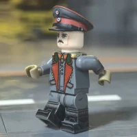 the left side of Minifigure - General Erich Ludendorff (First Quartermaster General of the Imperial German Army - 1918) WWI (LEGO Compatible)