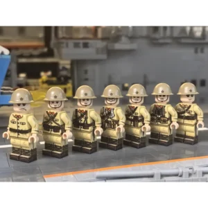 Minifigure – Imperial Japanese Army (IJA) infantry squad from the 1940 ground forces WWII (LEGO Compatible)2