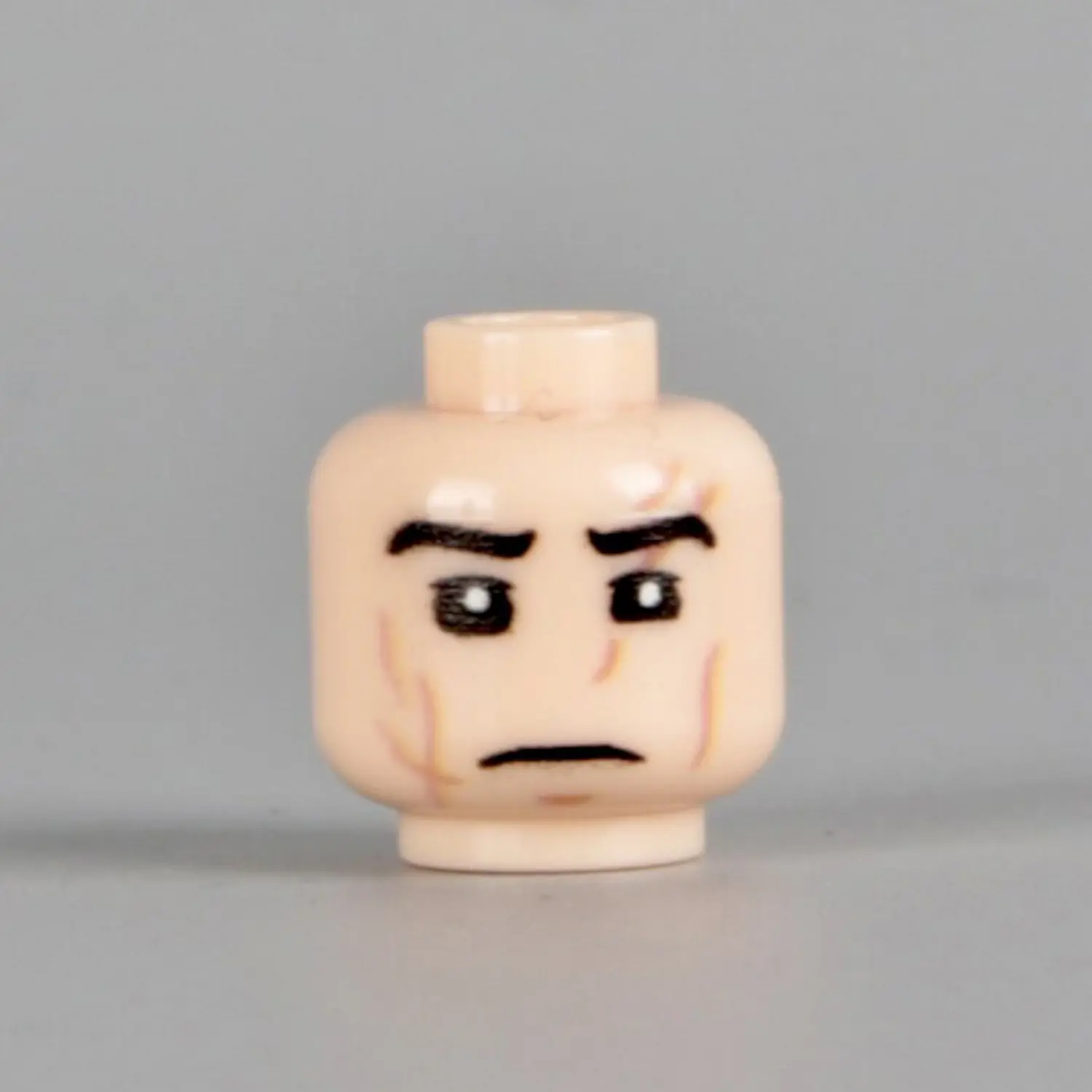 Custom Piece Miniature – Battle-Scarred Soldier Minifigure Head (Light Flesh) WWII – 3D Print for LEGO minifigure Custom Piece Miniature – Battle-Scarred Soldier Minifigure Head (Light Flesh) WWII – 3D Print for LEGO minifigure