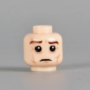 Custom Piece Miniature – Exhausted Battle-Scarred Soldier Head (Light Flesh) WWII – 3D Print for LEGO minifigure Custom Piece Miniature – Exhausted Battle-Scarred Soldier Head (Light Flesh) WWII – 3D Print for LEGO minifigure