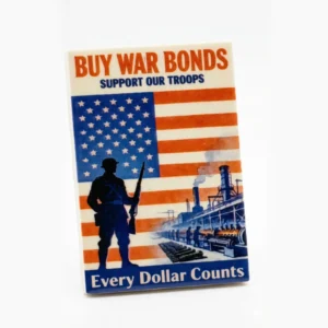 Custom Piece Printed Tile – 2x3 Tile (WWII Buy War Bonds Poster) – 3D Print for LEGO minifigure